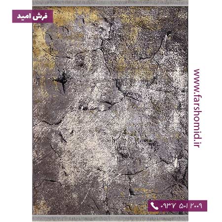 فرش وینتیج کد 35-183 طوسی طلایی فرش برنتین