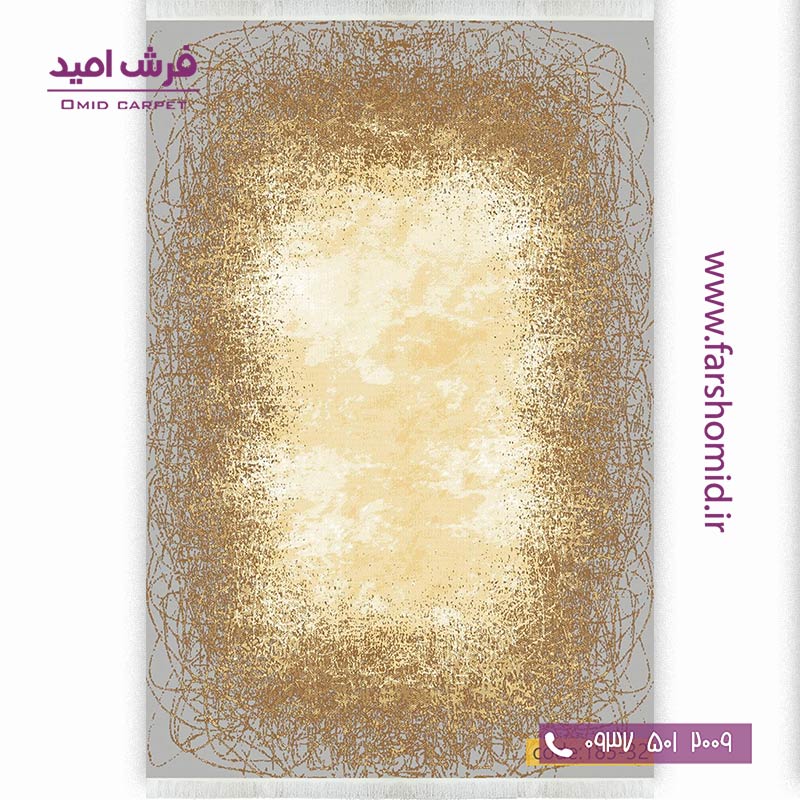 فرش وینتیج کد 32-185 طوسی طلایی فرش برنتین