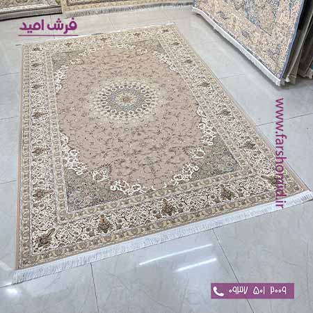 فرش ماشینی 1500 شانه 8 رنگ مستانه شکلاتی خاطره کویر کاشان