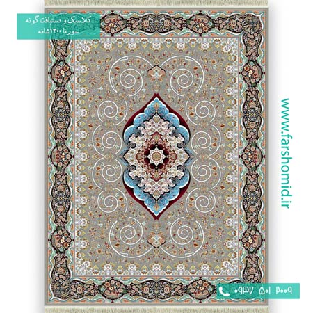 فرش ماشینی 1200 شانه 8 رنگ فریبا ترمه فرش سورنا