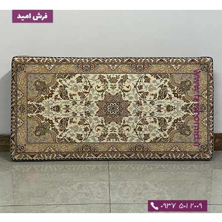 یک جفت پشتی ابری 50 در 100 طرح ارغوان کرم سفید 1500 شانه خاطره کویر