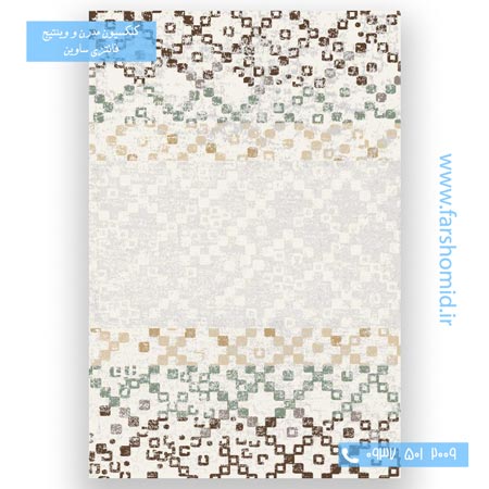 فرش ماشینی طرح 4005 کرم کلکسیون ویژن فرش ساوین