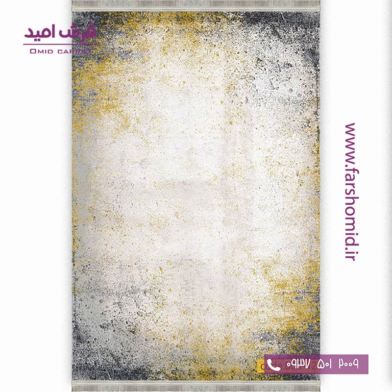 فرش وینتیج 1200 شانه کد 1۲-80۸ کرم طلایی فرش برنتین