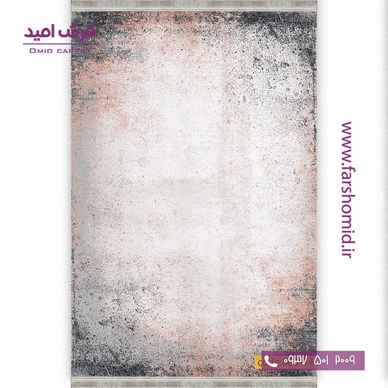 فرش وینتیج 1200 شانه کد 1۴-80۸ کرم صورتی فرش برنتین