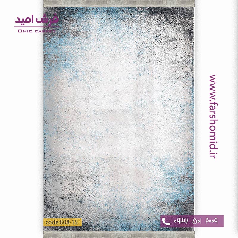 فرش وینتیج 1200 شانه کد 1۵-80۸ کرم آبی فرش برنتین