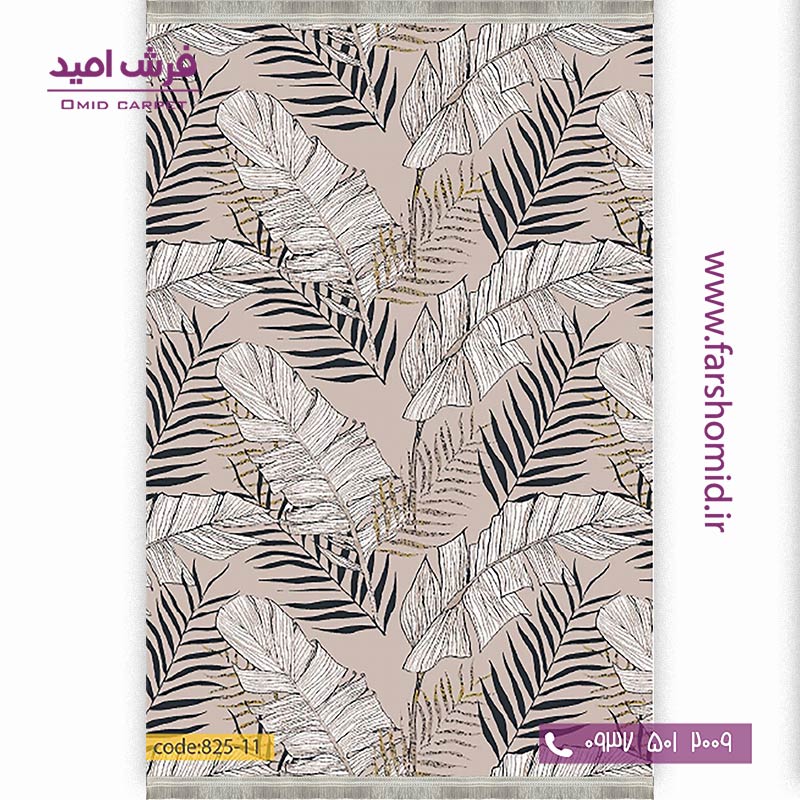 فرش وینتیج 1200 شانه کد 82511 نسکافه ای فرش برنتین