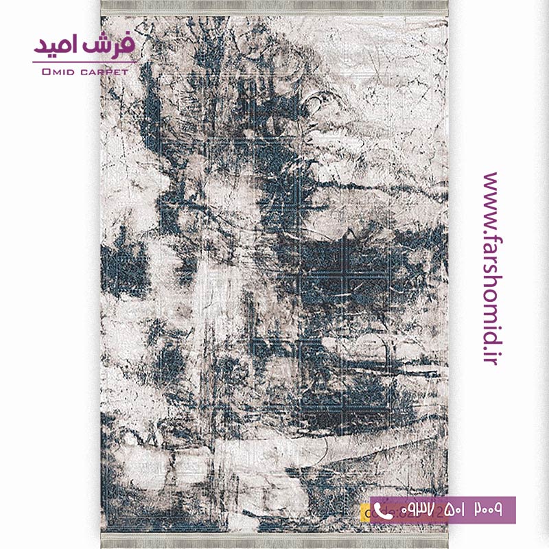 فرش وینتیج 1200 شانه کد 1۲-82۹ مشکی کرم فرش برنتین