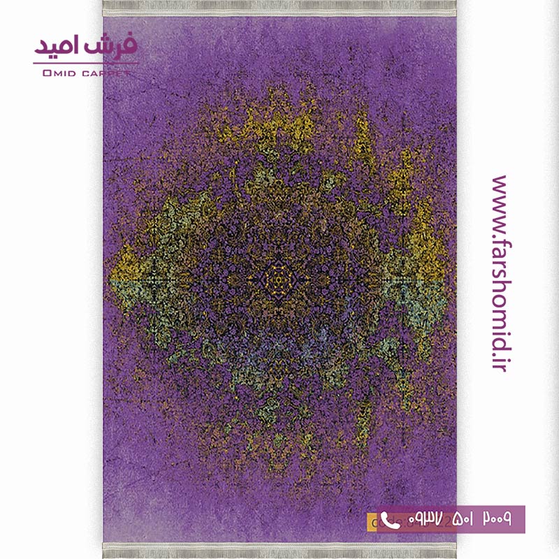 فرش وینتیج 1200 شانه کد 22-845 یاسی فرش برنتین