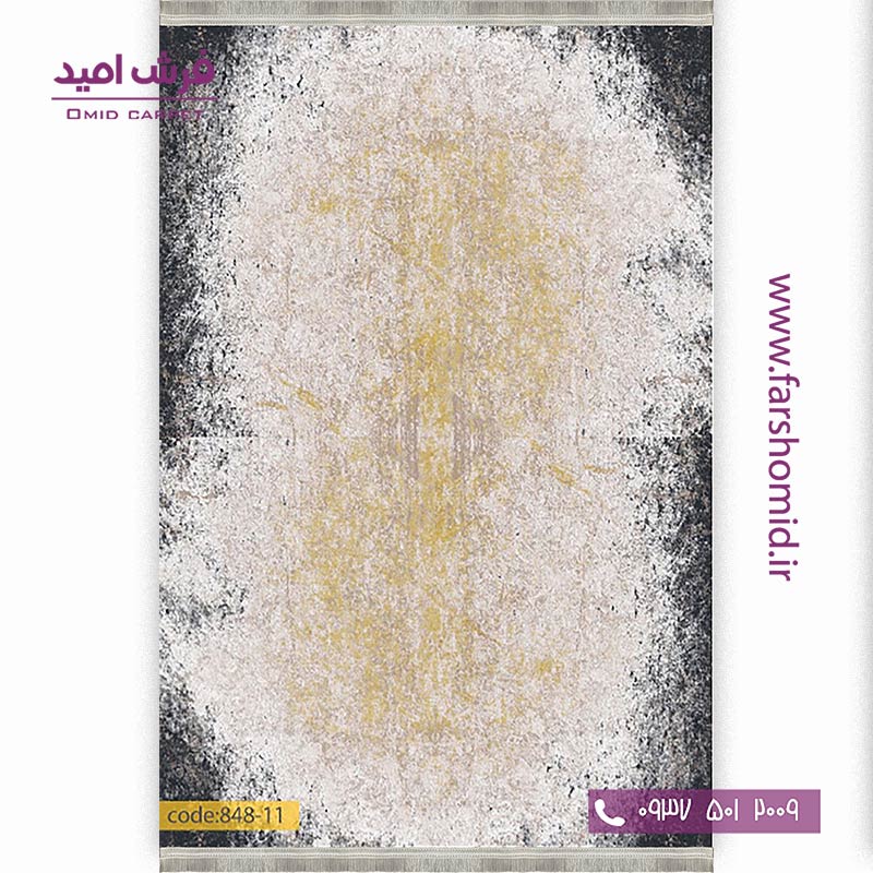 فرش وینتیج 1200 شانه کد 11-848 نسکافه ای فرش برنتین