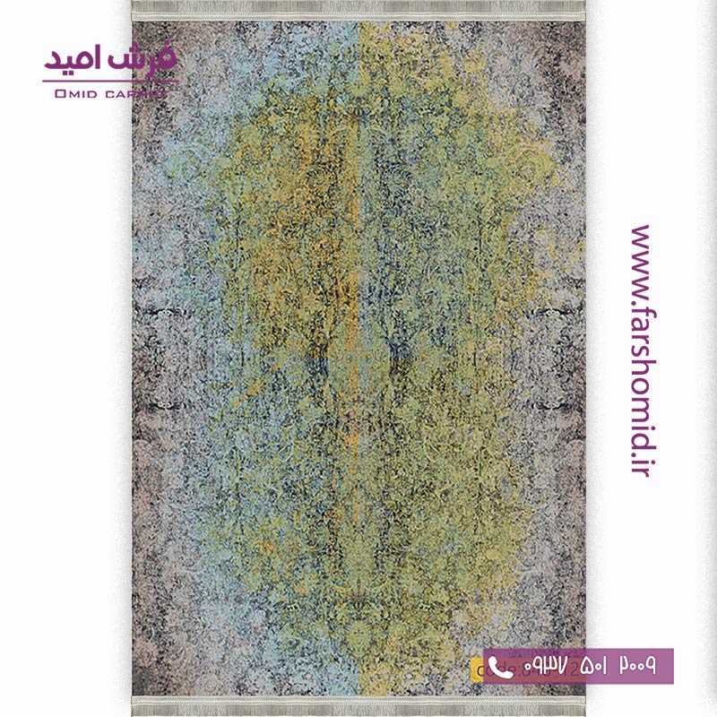 فرش وینتیج 1200 شانه کد 12-848 طوسی فرش برنتین