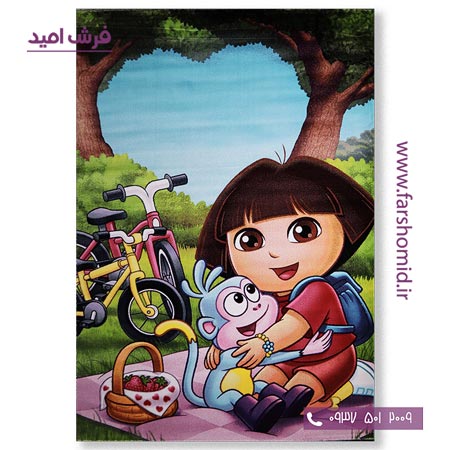 فرش ماشینی دورا طرح 1144 کودک فرش آنا