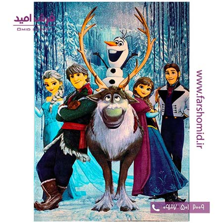 فرش ماشینی آنا و السا یاسی طرح 11۵۵ کودک فرش آنا