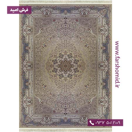 فرش 1600 شانه 8 رنگ خاطره کرم صدفی خاطره کویر کاشان