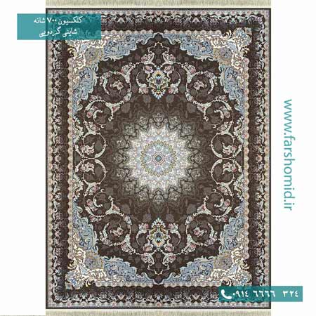 فرش ماشینی 700 شانه 10 رنگ اصل شاینی گردویی قالی کشمیر