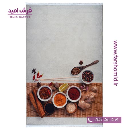 فرش 700 شانه آشپزخانه طرح ادویه 100465 کلاریس محتشم