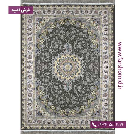 فرش ماشینی 1200 شانه گلبرجسته آمیتیس متالیک فرش ملل