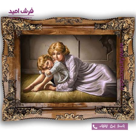 تابلو فرش ماشینی طرح تابلو نقاشی فرانسوی کد 2264 فرشان