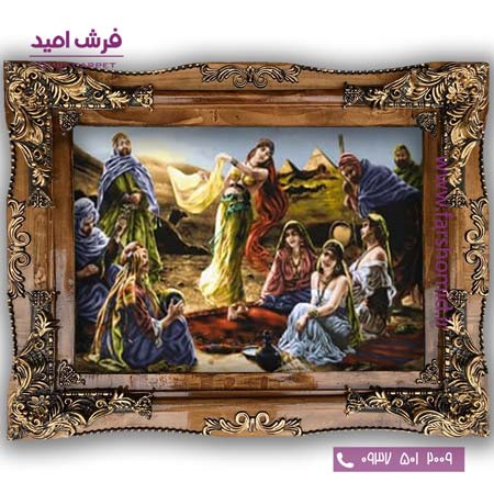 تابلو فرش ماشینی طرح تابلو نقاشی فرانسوی کد 2265 فرشان