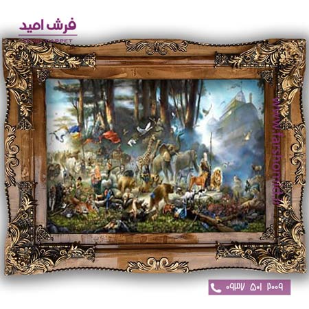 تابلو فرش ماشینی طرح تابلو نقاشی فرانسوی کد 2277 فرشان