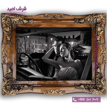 تابلو فرش ماشینی طرح تابلو نقاشی فرانسوی کد 2290 فرشان