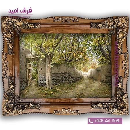 تابلو فرش ماشینی طرح تابلو نقاشی منظره کد 4036 فرشان