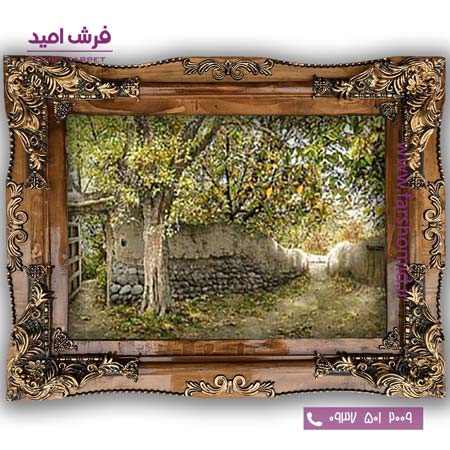 تابلو فرش ماشینی طرح تابلو نقاشی منظره کد 4059 فرشان