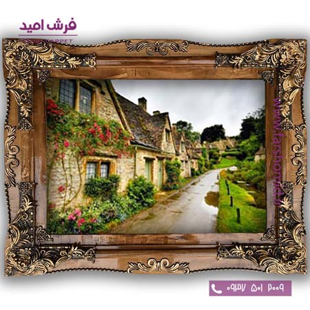 تابلو فرش ماشینی طرح تابلو نقاشی منظره کد 4064 فرشان