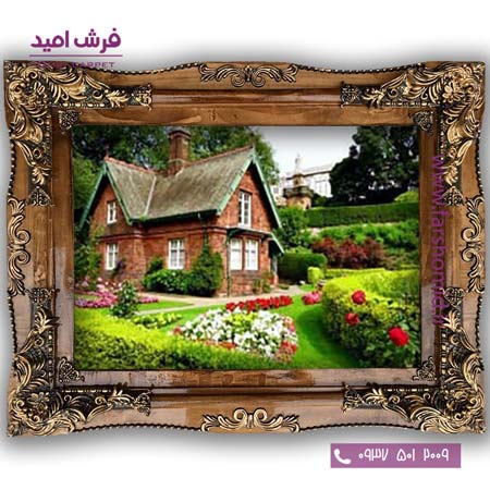 تابلو فرش ماشینی طرح تابلو نقاشی منظره کد 4073 فرشان
