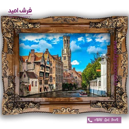 تابلو فرش ماشینی طرح تابلو نقاشی منظره کد 4104 فرشان