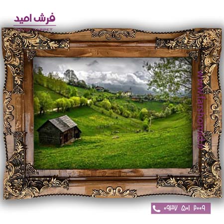 تابلو فرش ماشینی طرح تابلو منظره کد 4121 فرشان