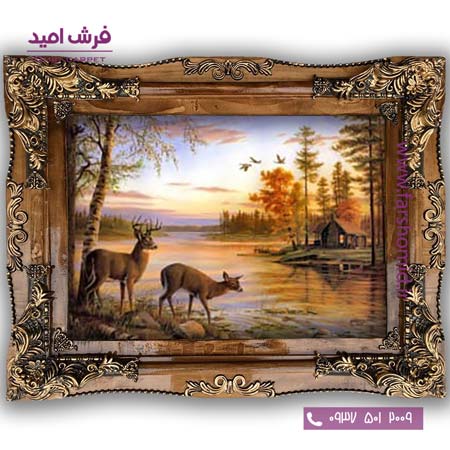 تابلو فرش ماشینی طرح تابلو منظره کد 4122 فرشان