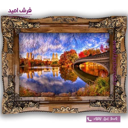 تابلو فرش ماشینی طرح تابلو منظره کد 412۳ فرشان