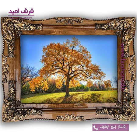 تابلو فرش ماشینی طرح تابلو منظره کد 412۴ فرشان
