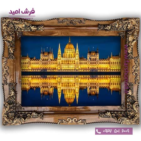 تابلو فرش ماشینی طرح تابلو منظره کد 412۵ فرشان