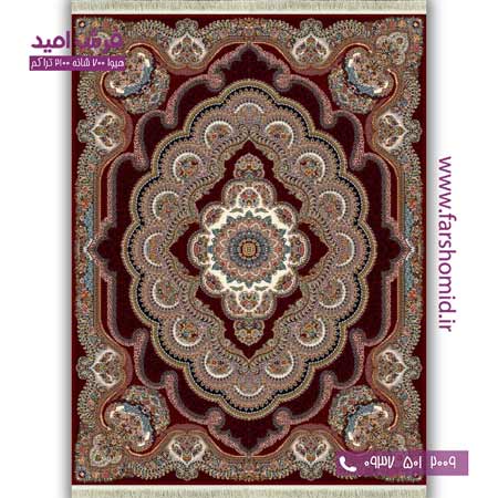 فرش ماشینی 700 شانه BCF باغ ملک زرشکی فرش هیوا