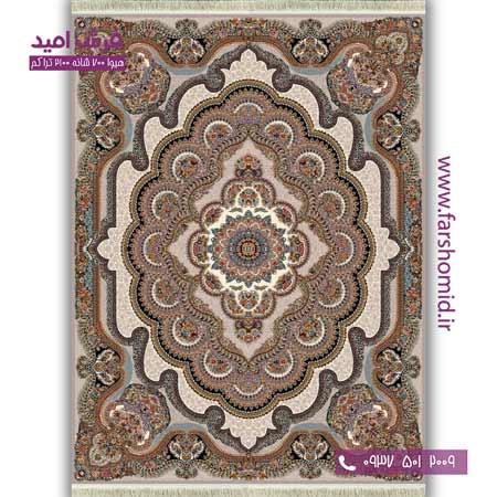 فرش ماشینی 700 شانه BCF باغ ملک فیلی فرش هیوا