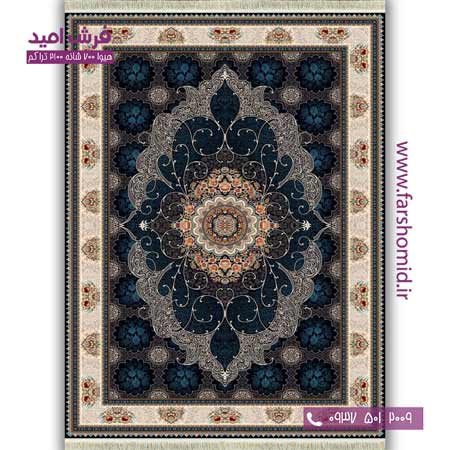 فرش ماشینی 700 شانه BCF چکاوک سرمه ای فرش هیوا