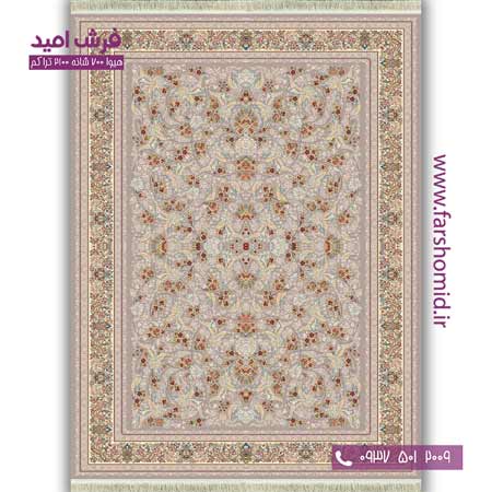 فرش ماشینی 700 شانه BCF افشان درباری فیلی فرش هیوا