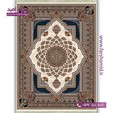 فرش ماشینی 700 شانه BCF دینا ( درنا ) کرم فرش هیوا