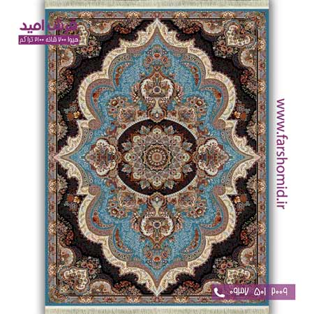 فرش ماشینی 700 شانه BCF شهیاد آبی فرش هیوا