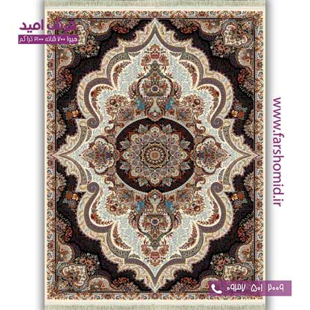 فرش ماشینی 700 شانه BCF شهیاد کرم فرش هیوا