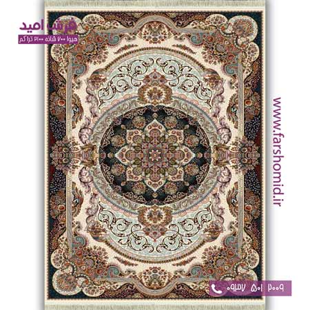 فرش ماشینی 700 شانه BCF مانا کرم فرش هیوا