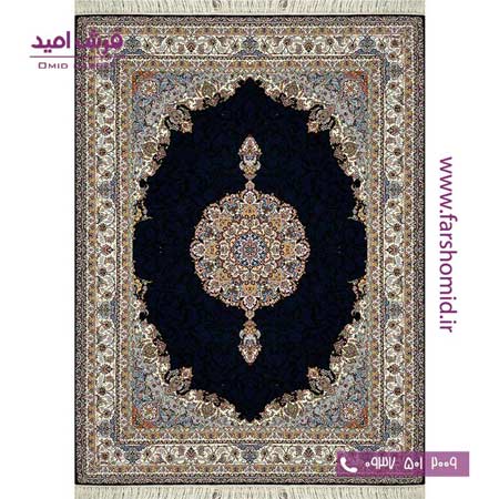 فرش ماشینی 700 شانه 10 رنگ اصل شاه عباسی مشکی قالی کشمیر
