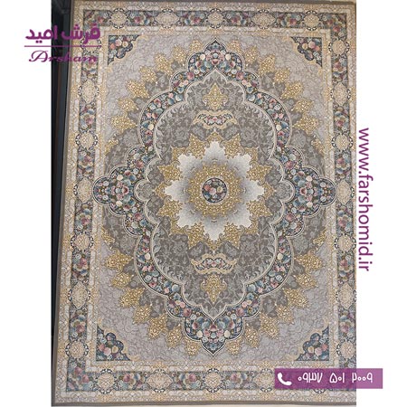 فرش ماشینی 1200 شانه 8 رنگ برجسته آروانا طرح 2010۲ متالیک آرشام