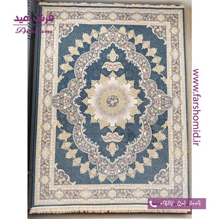 فرش ماشینی 1200 شانه 8 رنگ برجسته آروانا طرح 20104 کاربنی آرشام