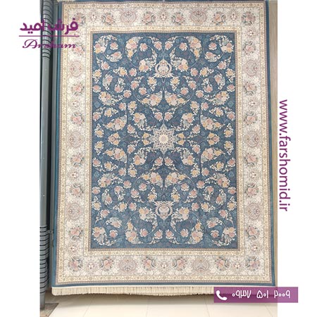 فرش ماشینی 1200 شانه 8 رنگ برجسته افشان راشین طرح 20۳04 کاربنی آرشام