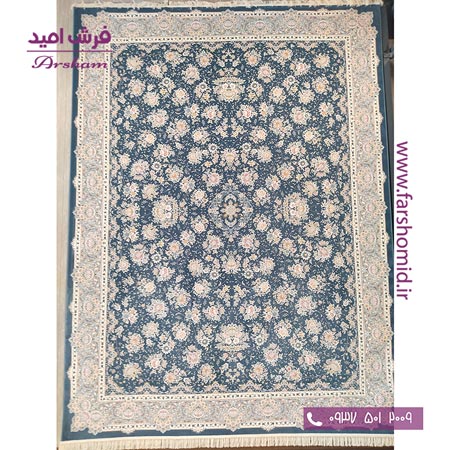 فرش ماشینی 1200 شانه 8 رنگ برجسته افشان ماهور طرح 20۶04 کاربنی آرشام