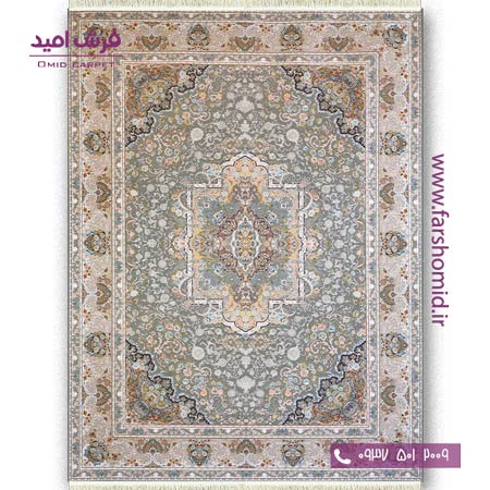 فرش ماشینی 1200 شانه گلبرجسته آرامش الماسی قالی کشمیر