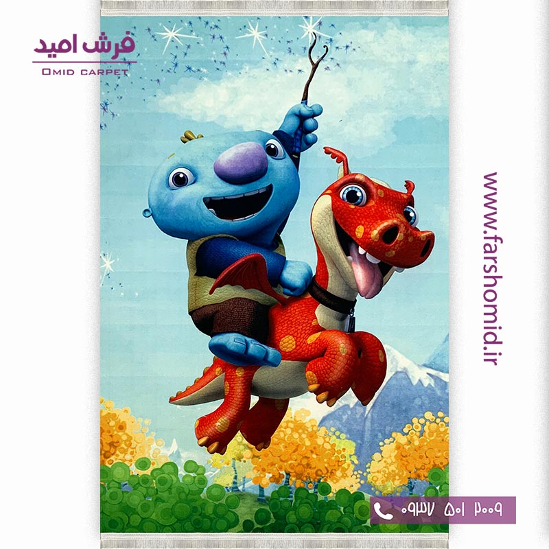 فرش ماشینی 700 شانه طرح والی کازم 100298 کودک و نوجوان کلاریس محتشم