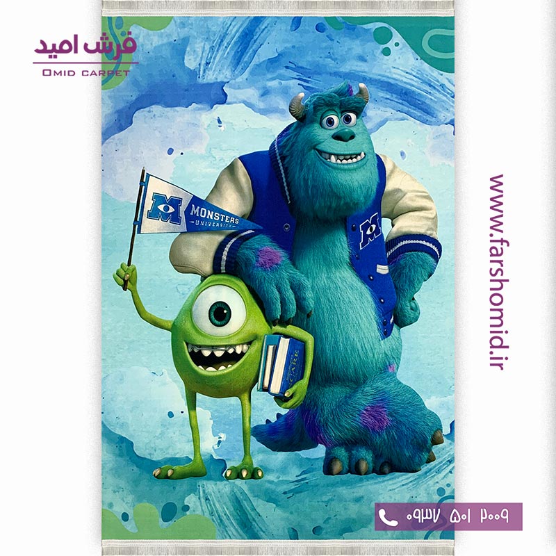 فرش ماشینی 700 شانه طرح کارخانه هیولا 10120۳ کودک و نوجوان کلاریس محتشم